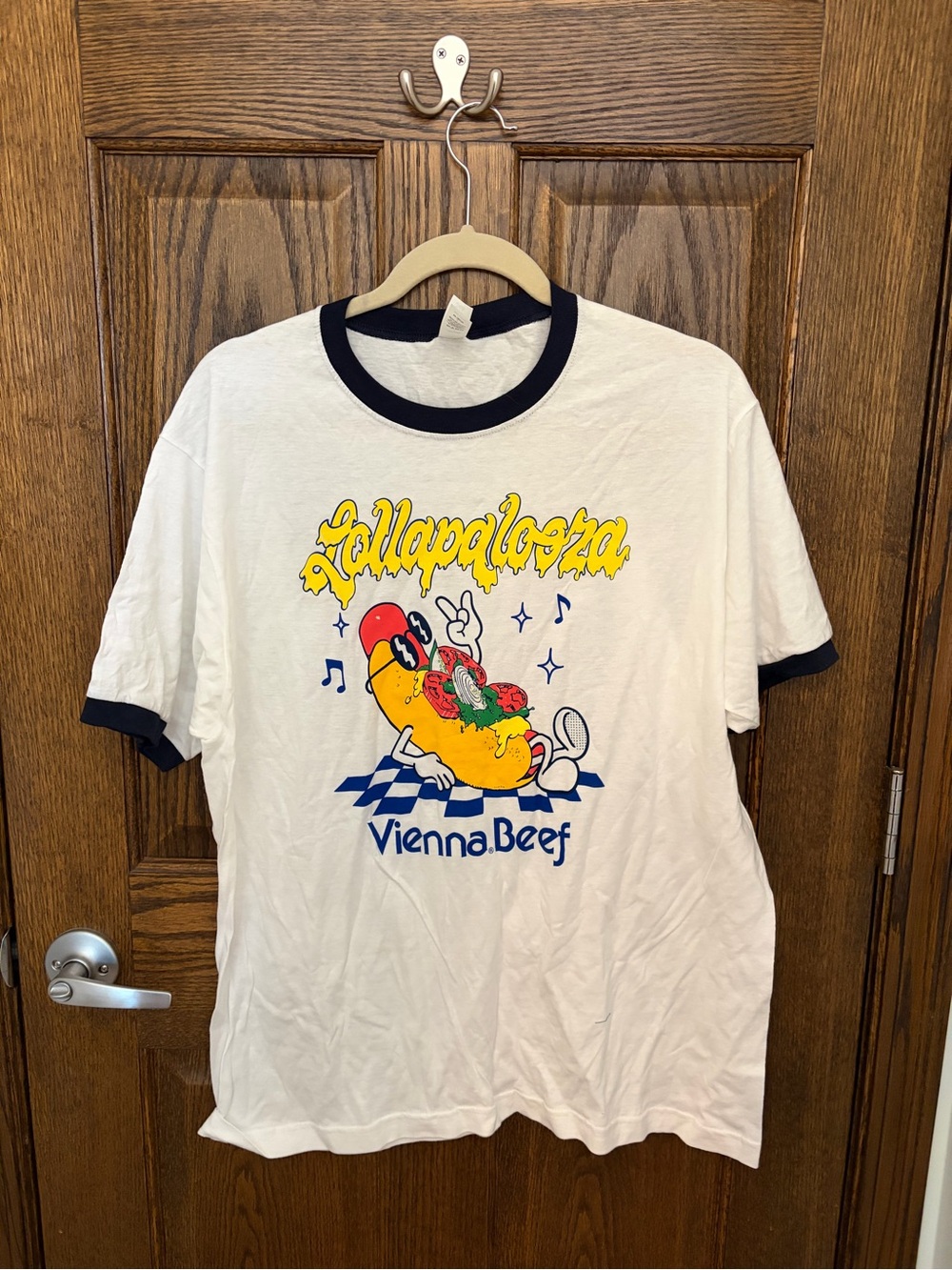 Limited edition Lollapalooza x Vienna Beef Collab Ringer T-shirt